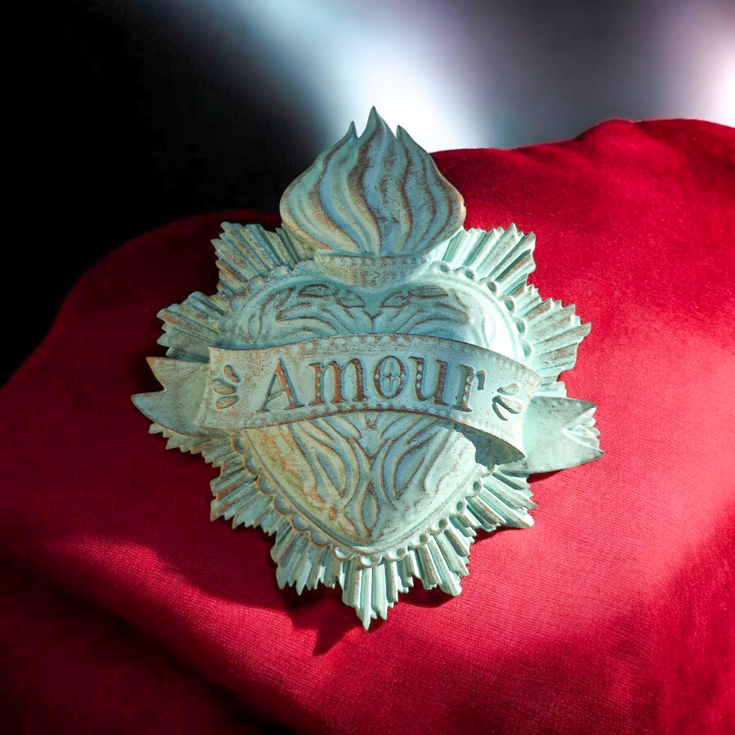 Cvore in Gesso Colorato