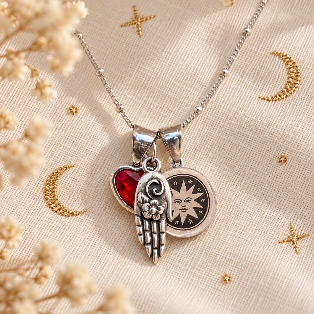 Hand and Flower Charm