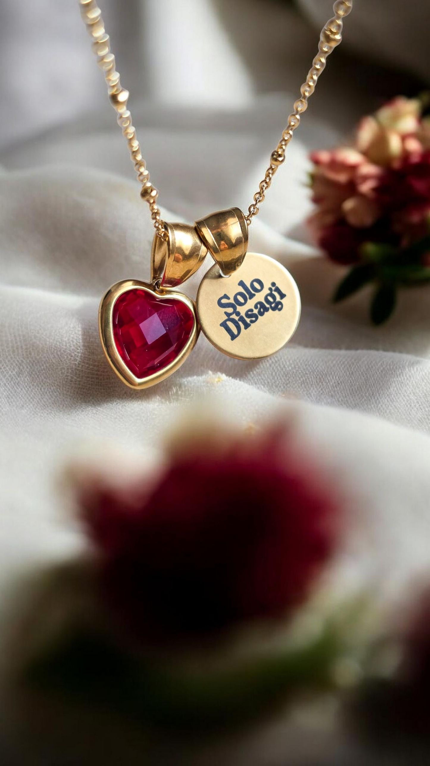 Ruby Heart Charm