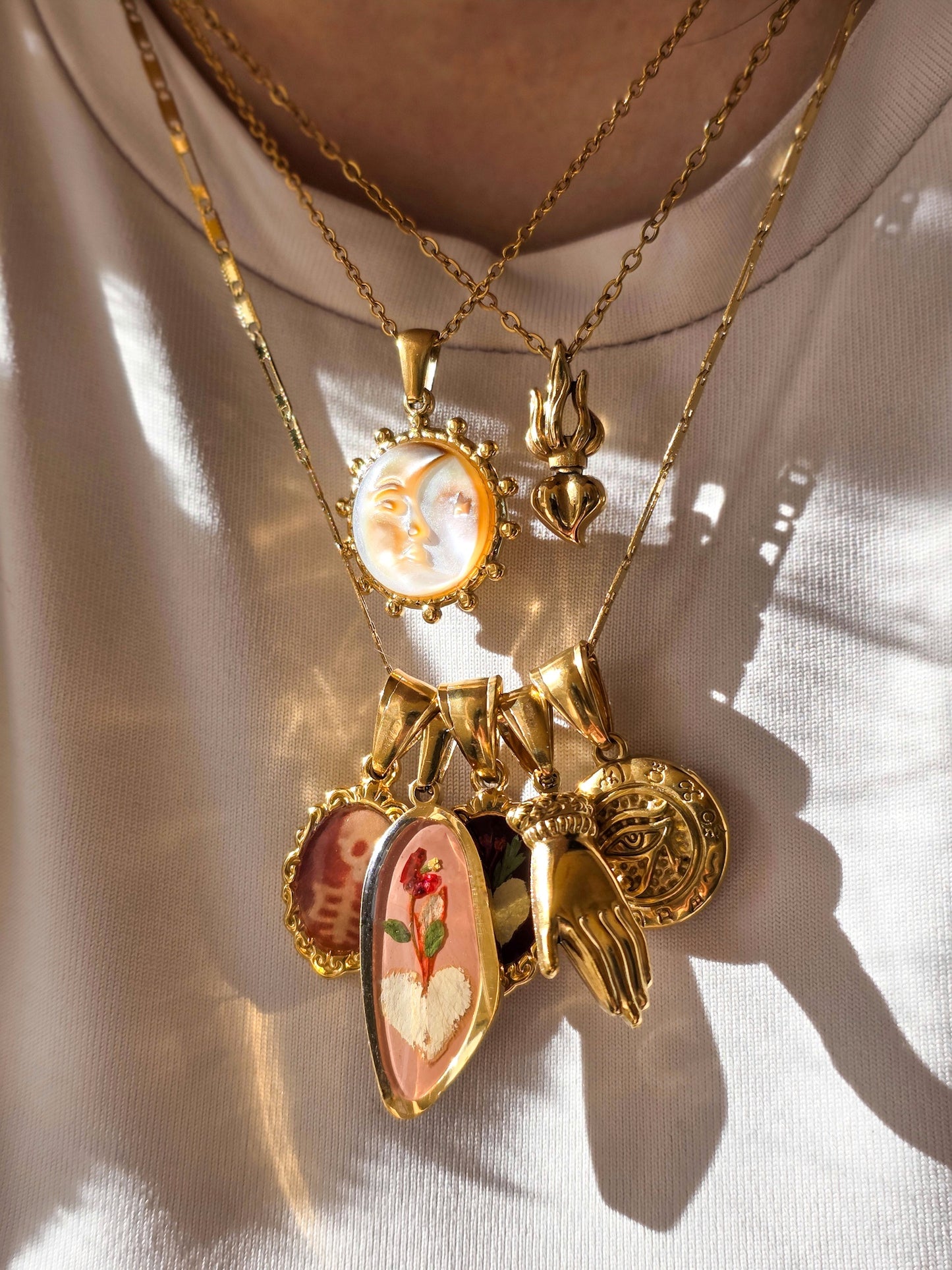 Collana White Moon Gold