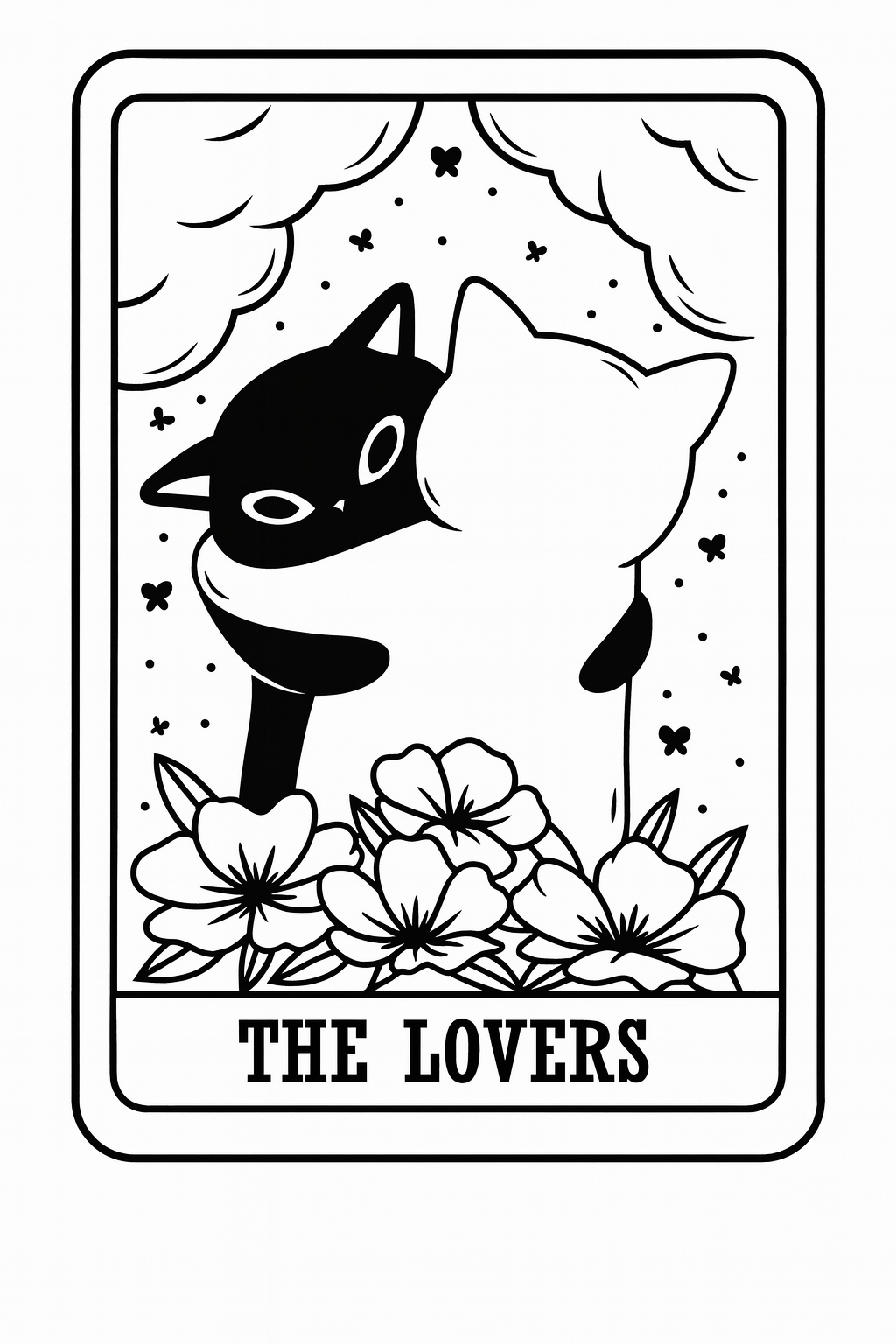 Charm I Gatti del destino - Tarot card