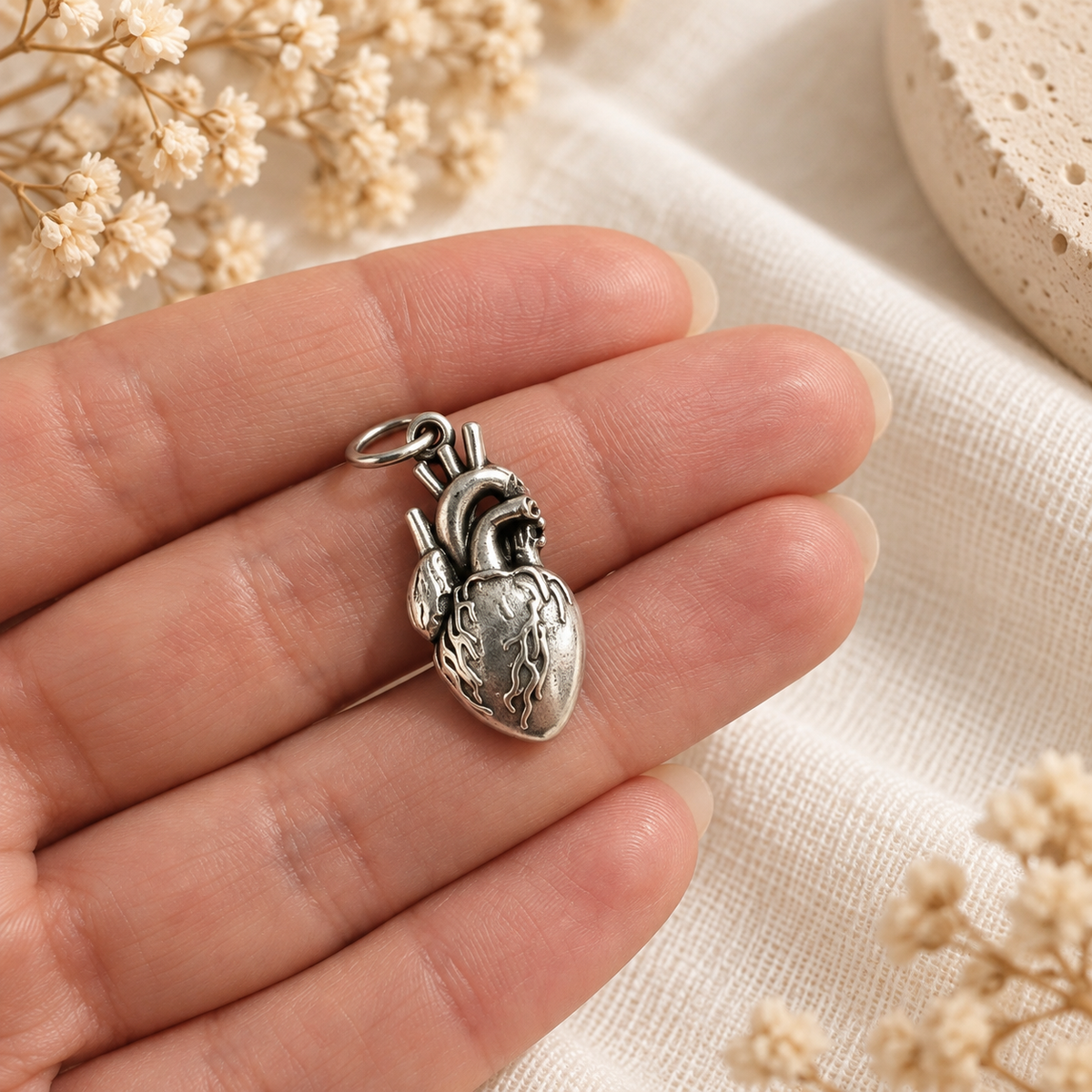 3D Anatomical Heart Charm