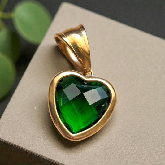 Charm Cvore Smeraldo