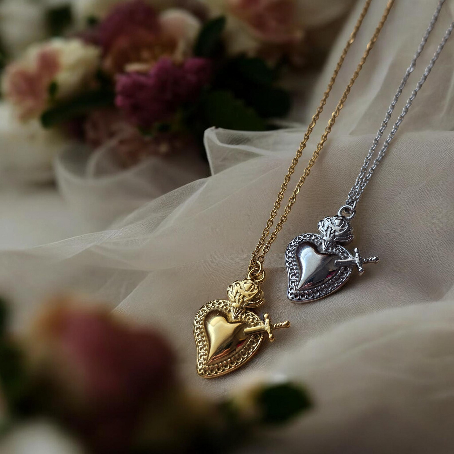 Pierced Heart Necklace