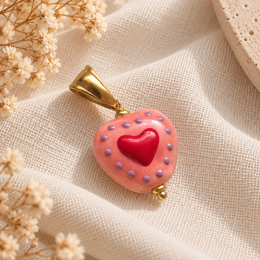 Charm Cvore Glassato