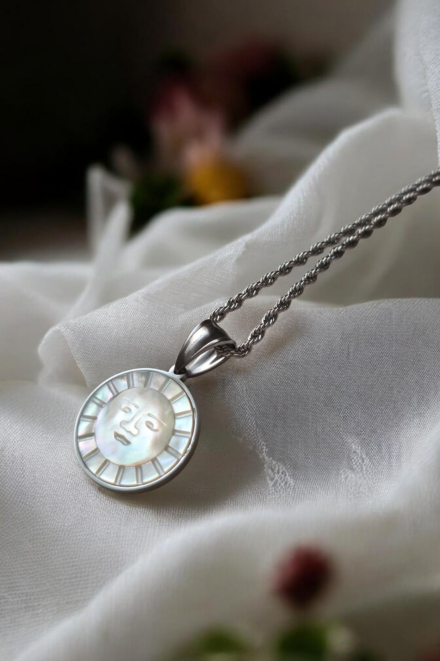 Nacre Sun Silver Medallion