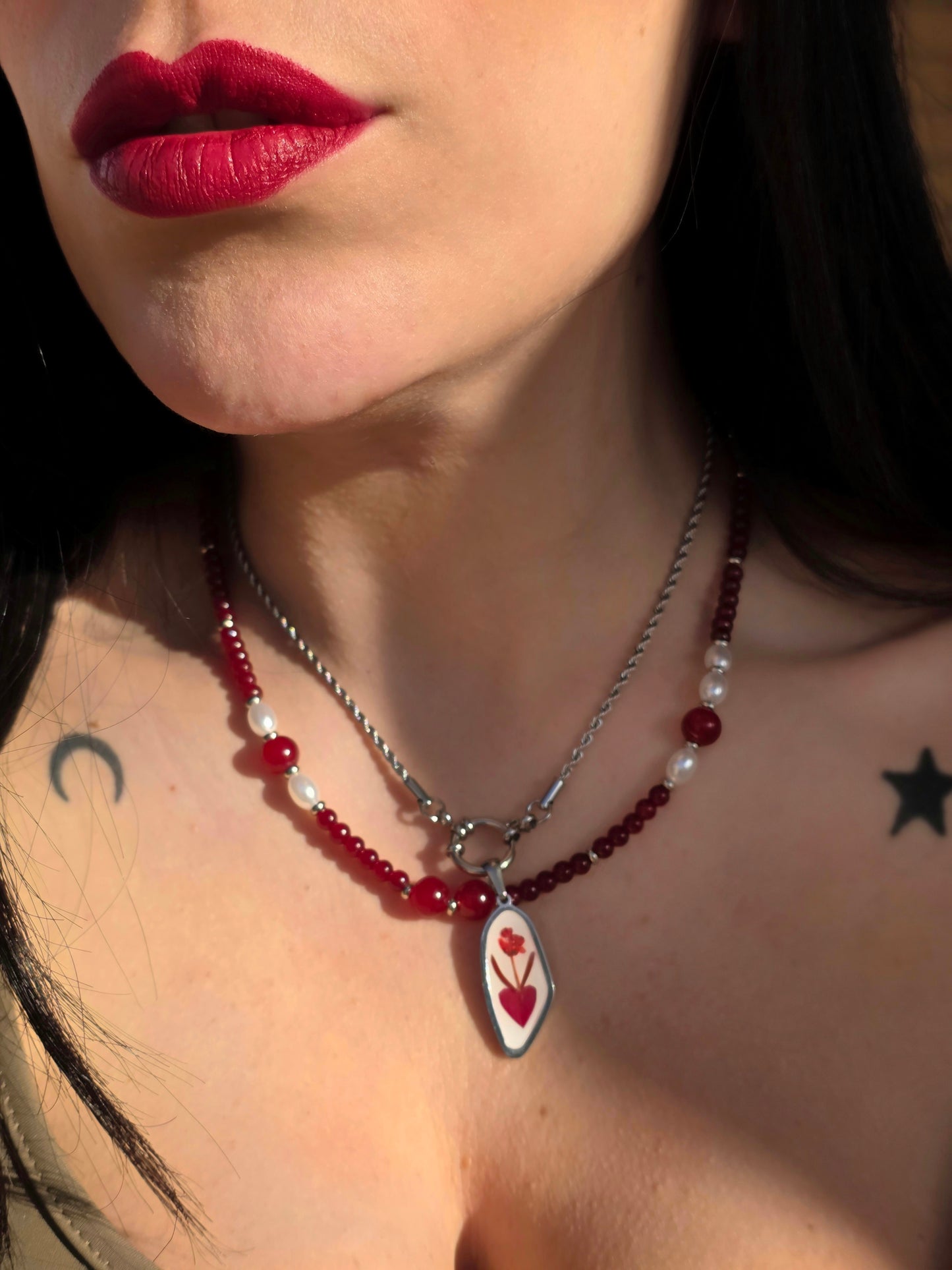 Rosarium Silver Necklace