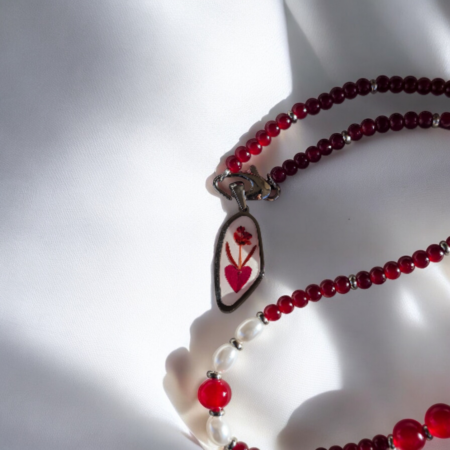 Rosarium Silver Necklace