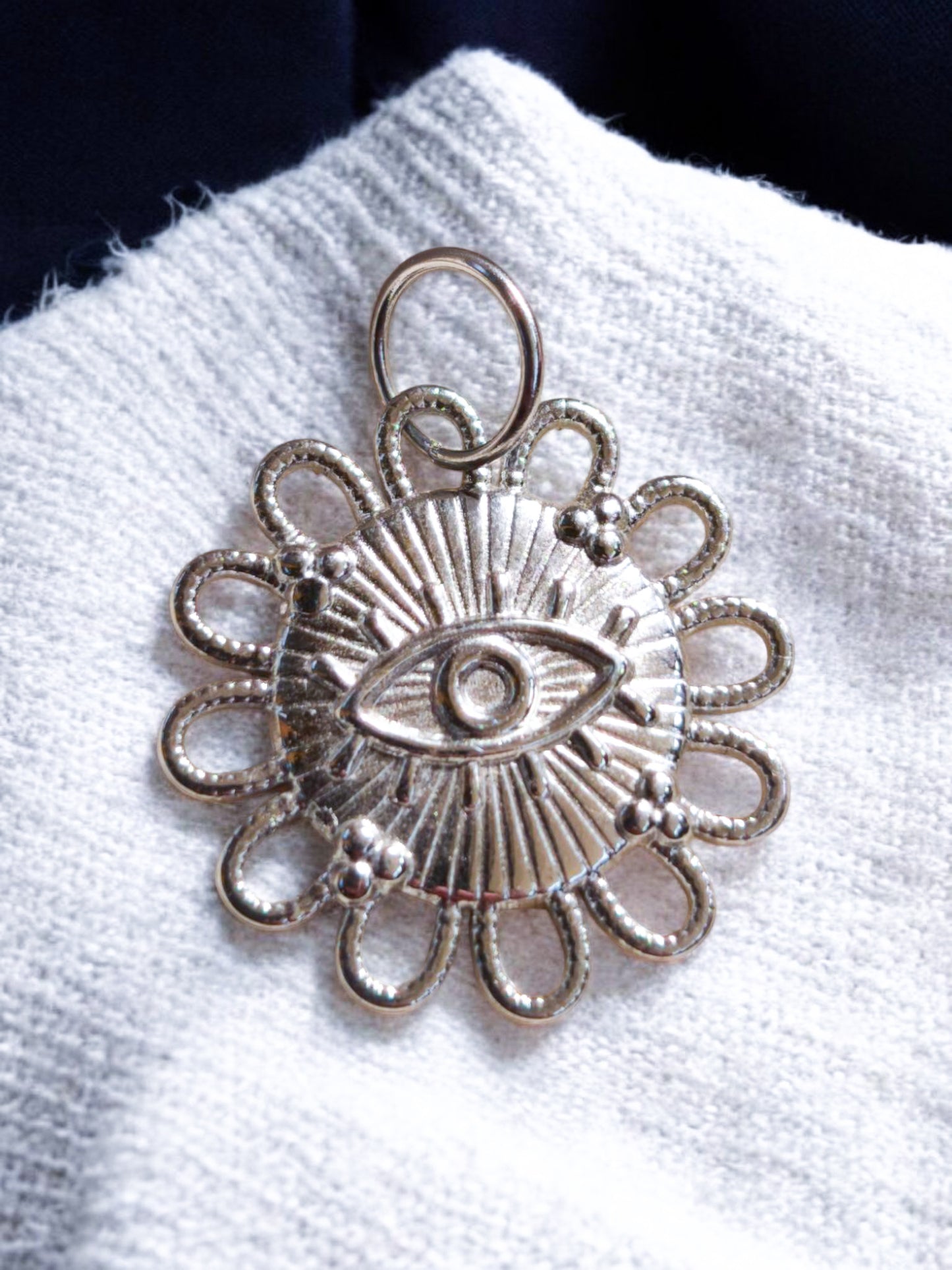 Charm Fiore Occhio Silver