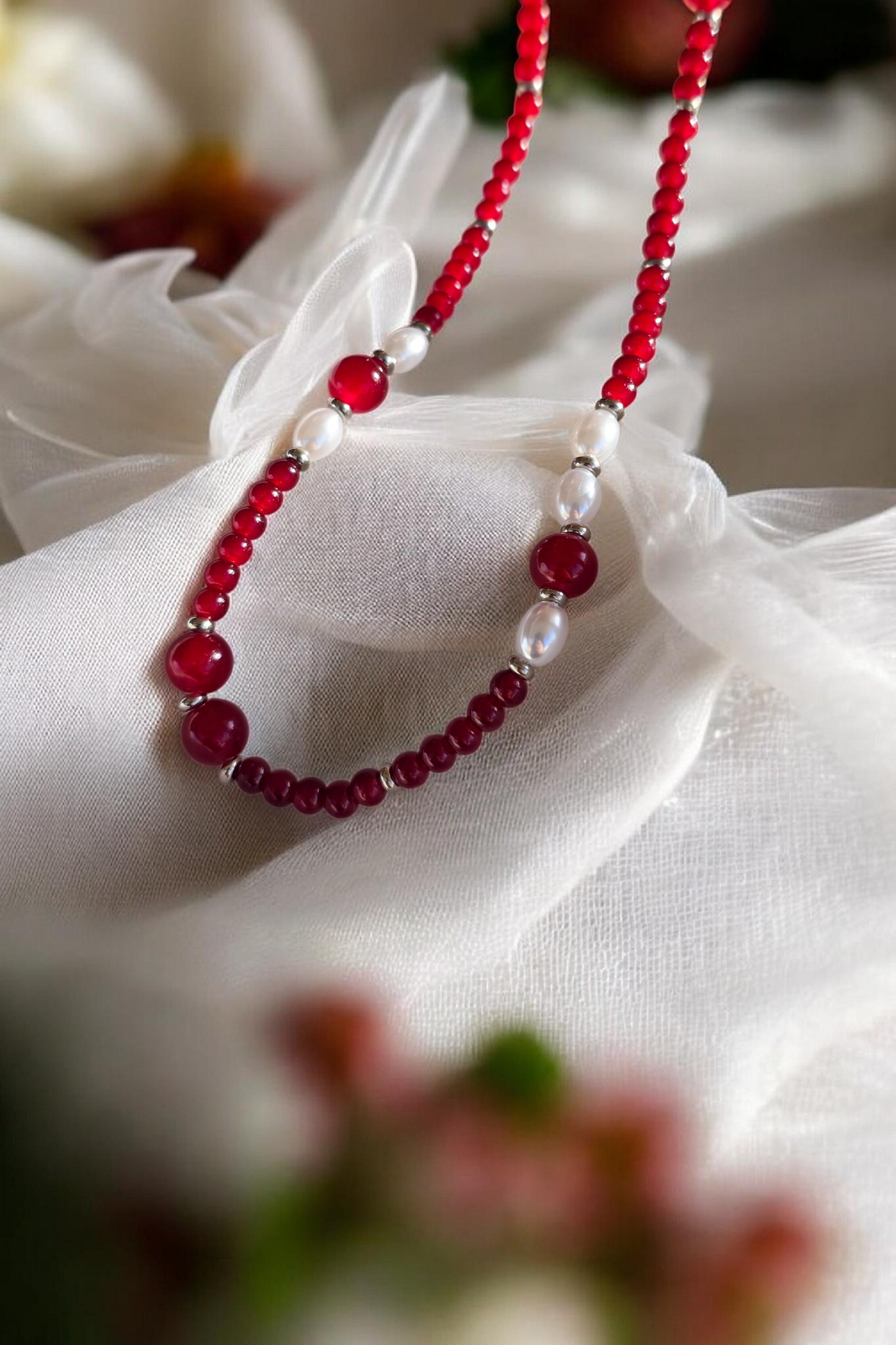 Rosarium Silver Necklace