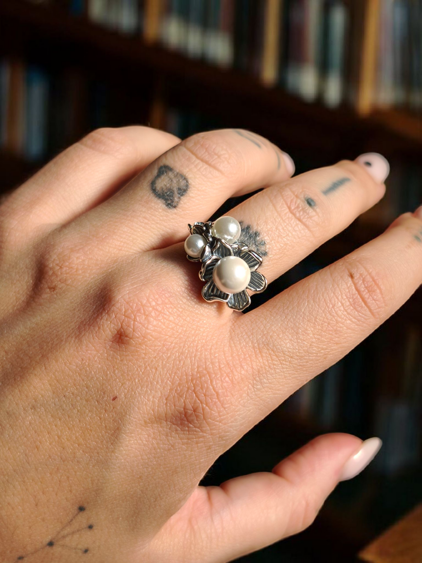 Anello Botanica di Perle