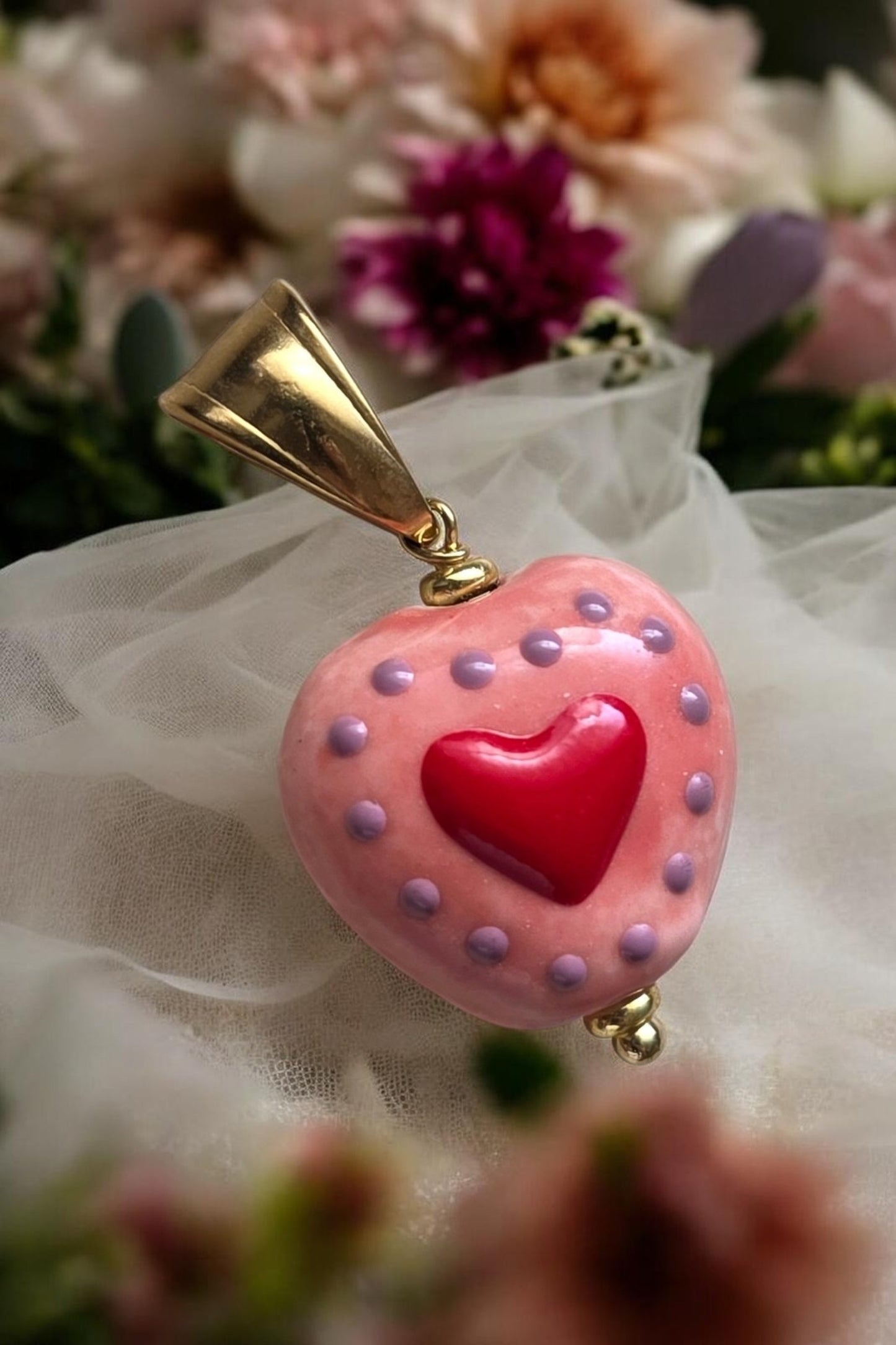 Charm Cvore Glassato