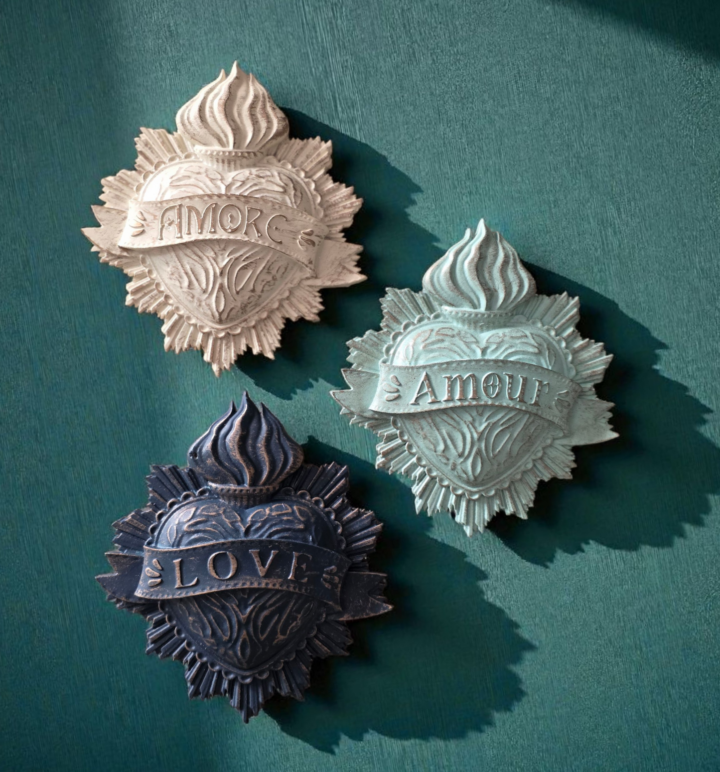 Cvore in Gesso Colorato