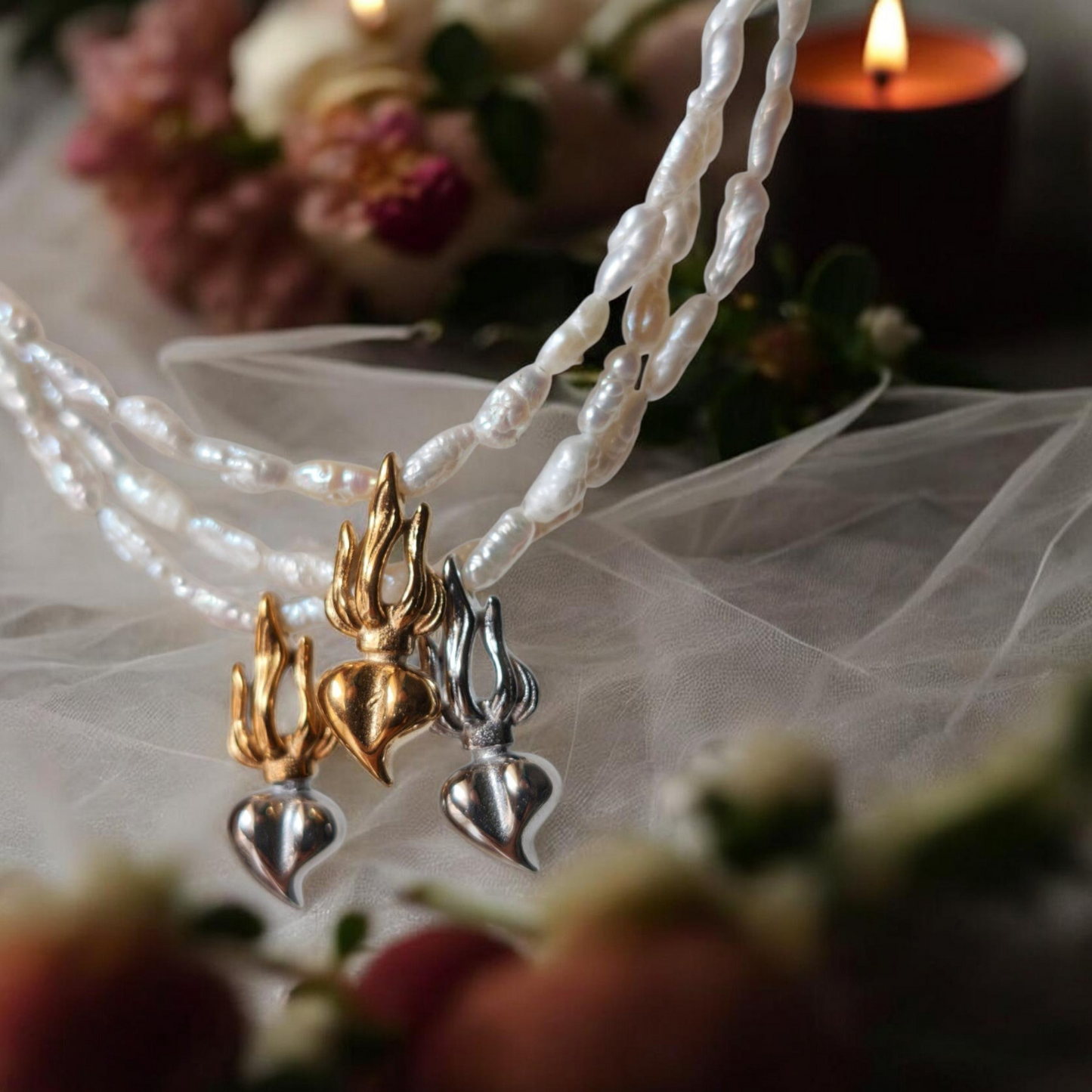 Cvore Vivo Necklace (Pearl Rice Edition)