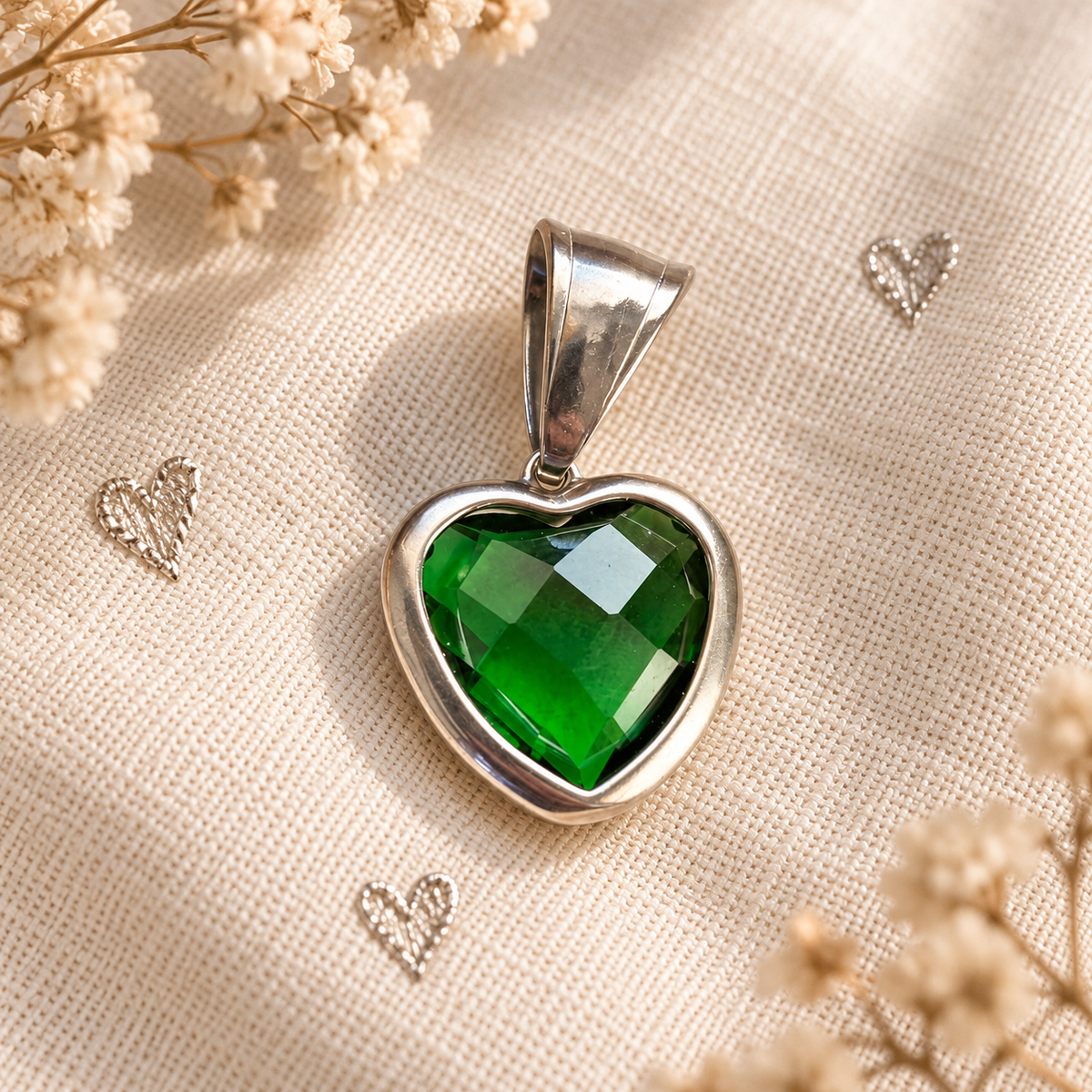 Charm Cvore Smeraldo