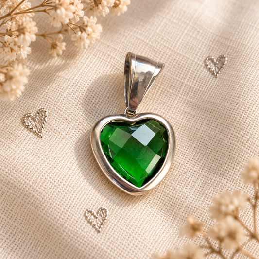 Charm Cvore Smeraldo