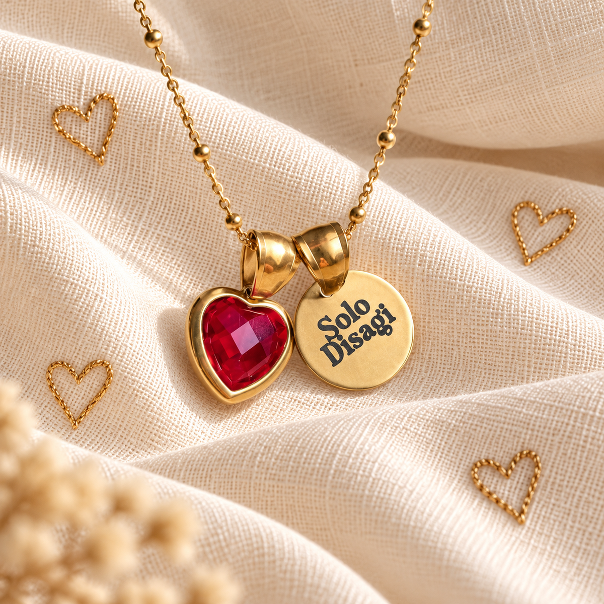 Ruby Heart Charm