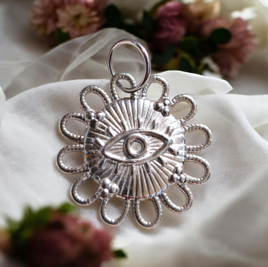 Charm Fiore Occhio Silver