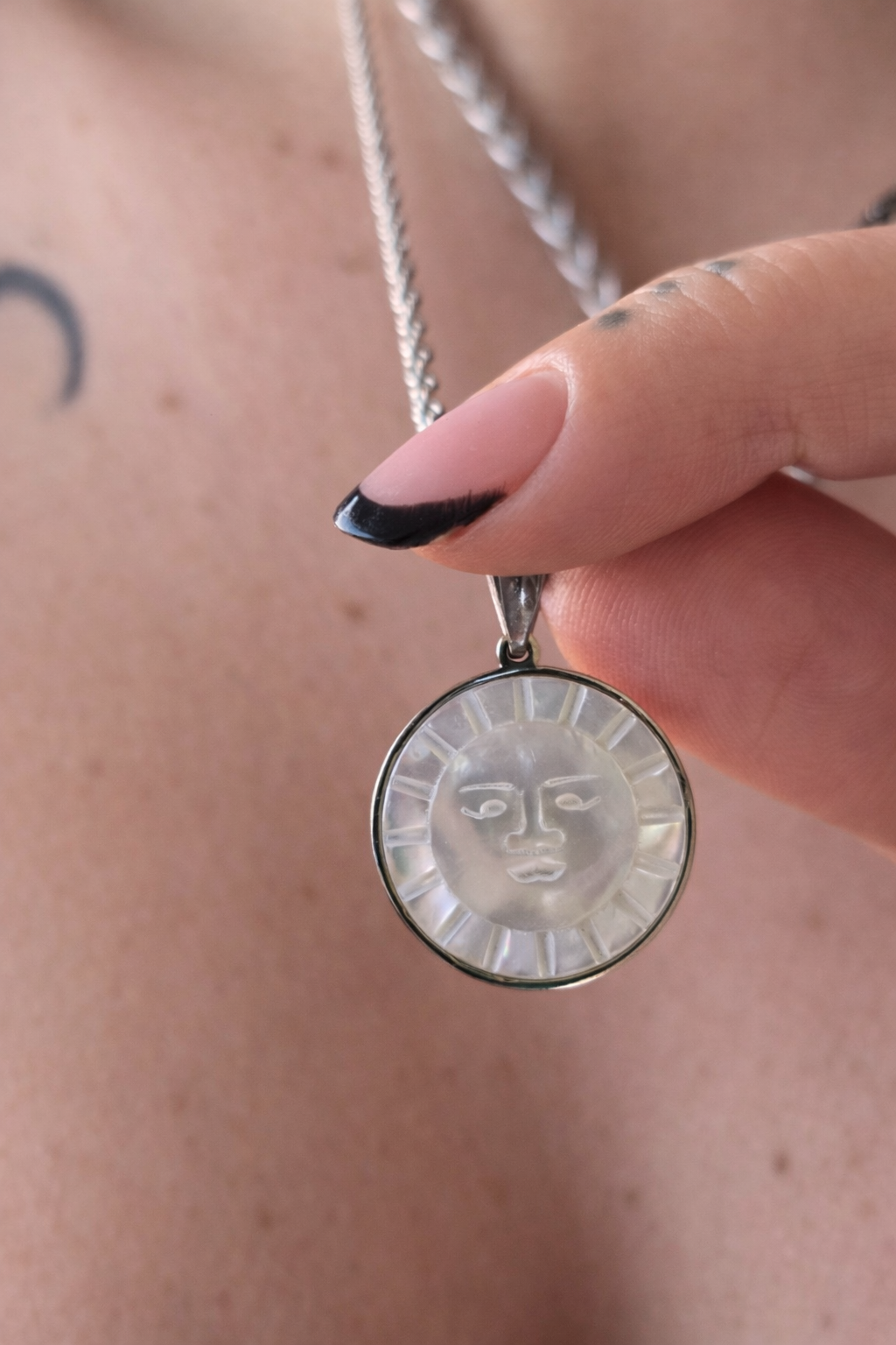 Nacre Sun Silver Medallion