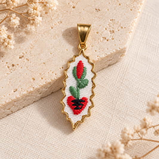 Charm Fiore Sacro Ricamo
