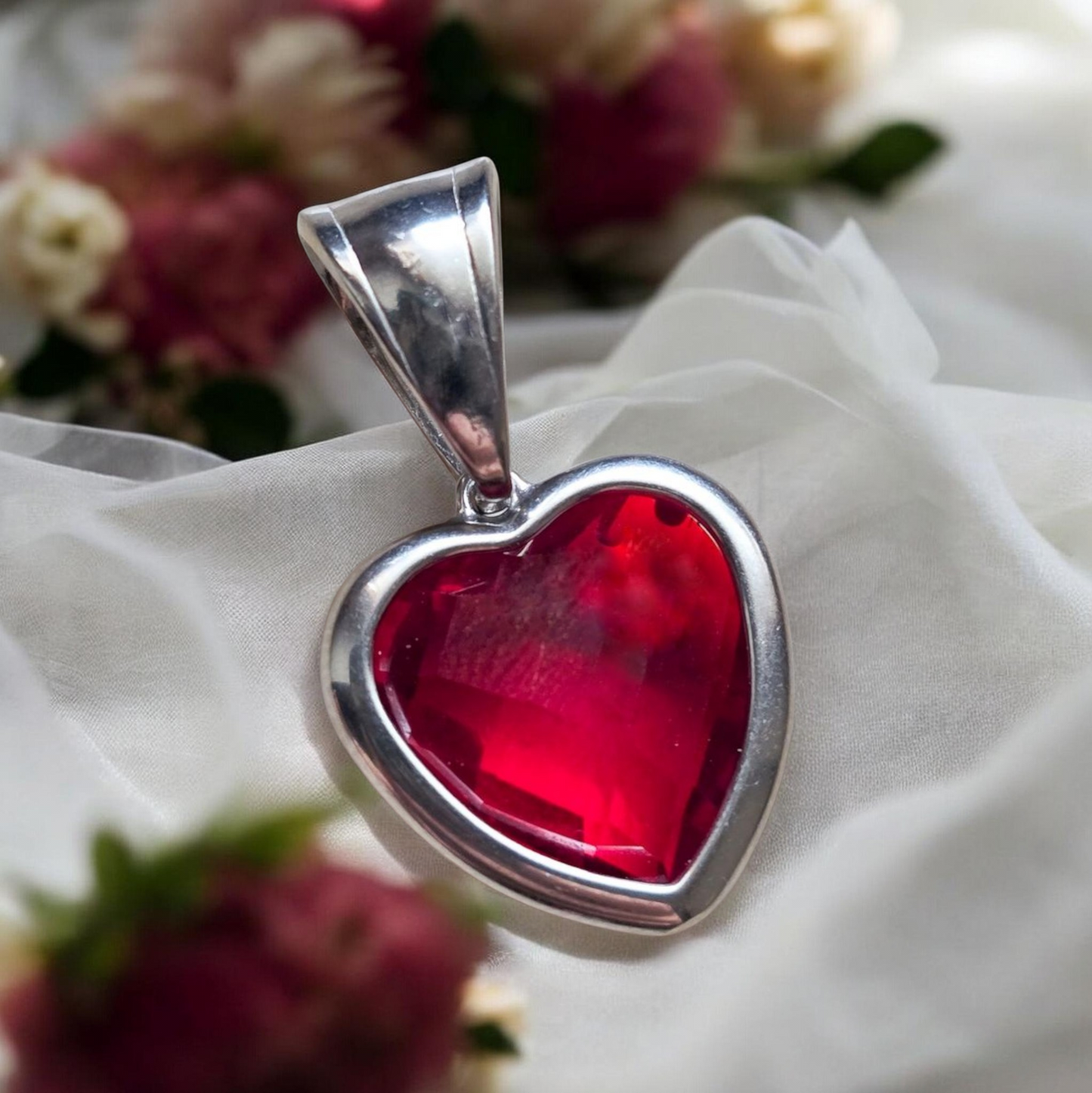 Ruby Heart Charm