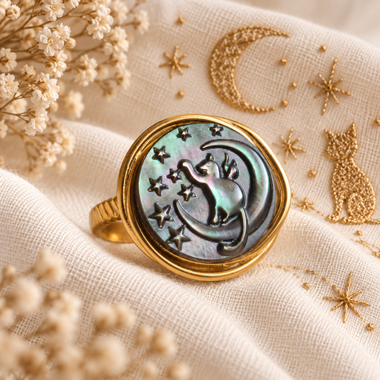 Anello Cat Moon Gold