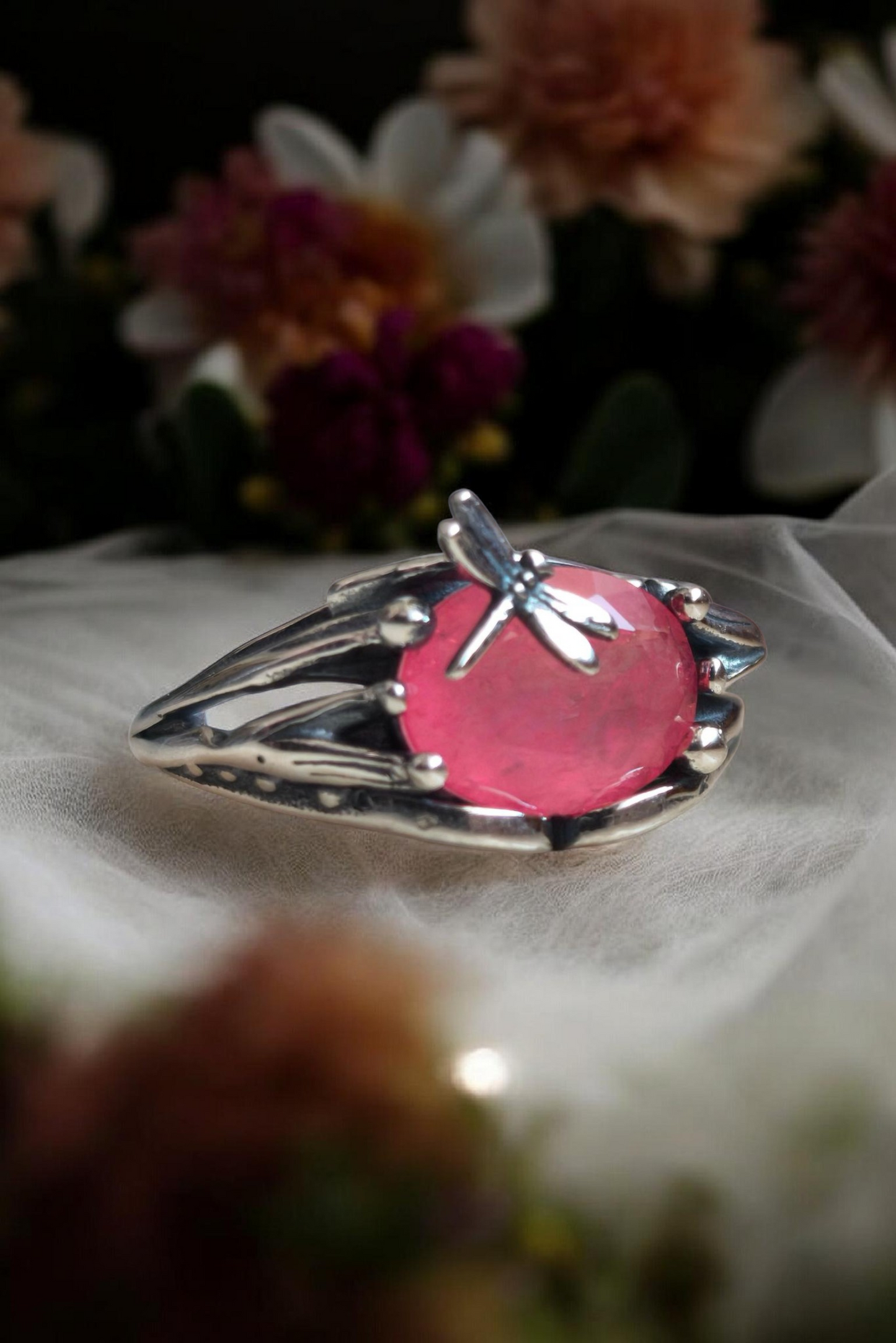 Anello Chloris Agata Rosa