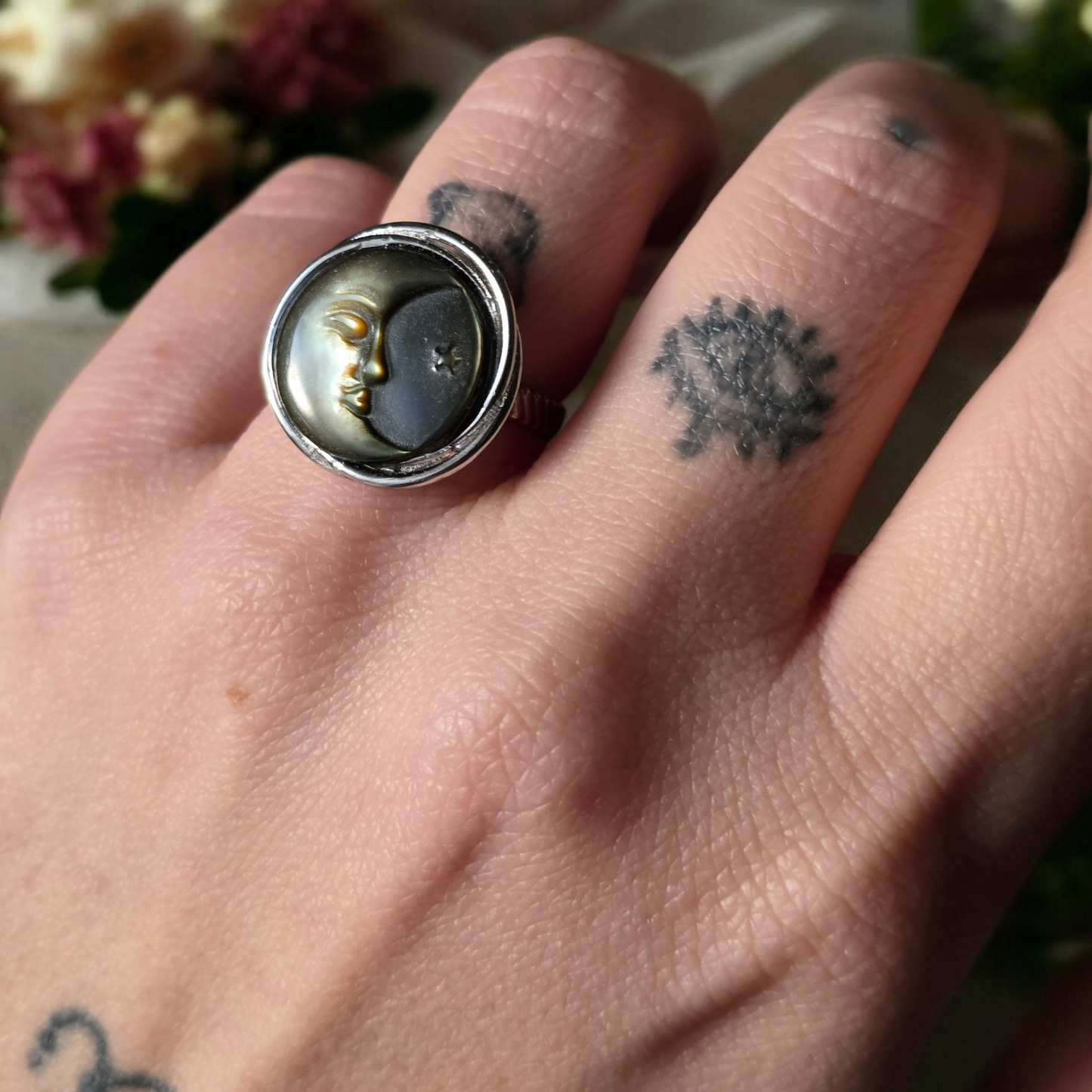Anello Noctua Obscura Silver (montatura Halo)