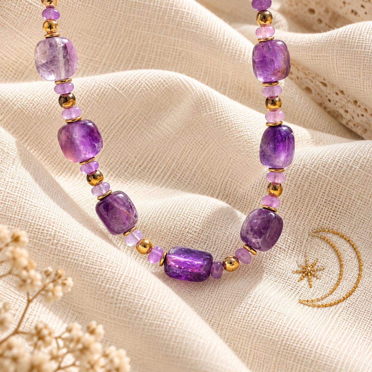 Mother Stone Amethyst Necklace
