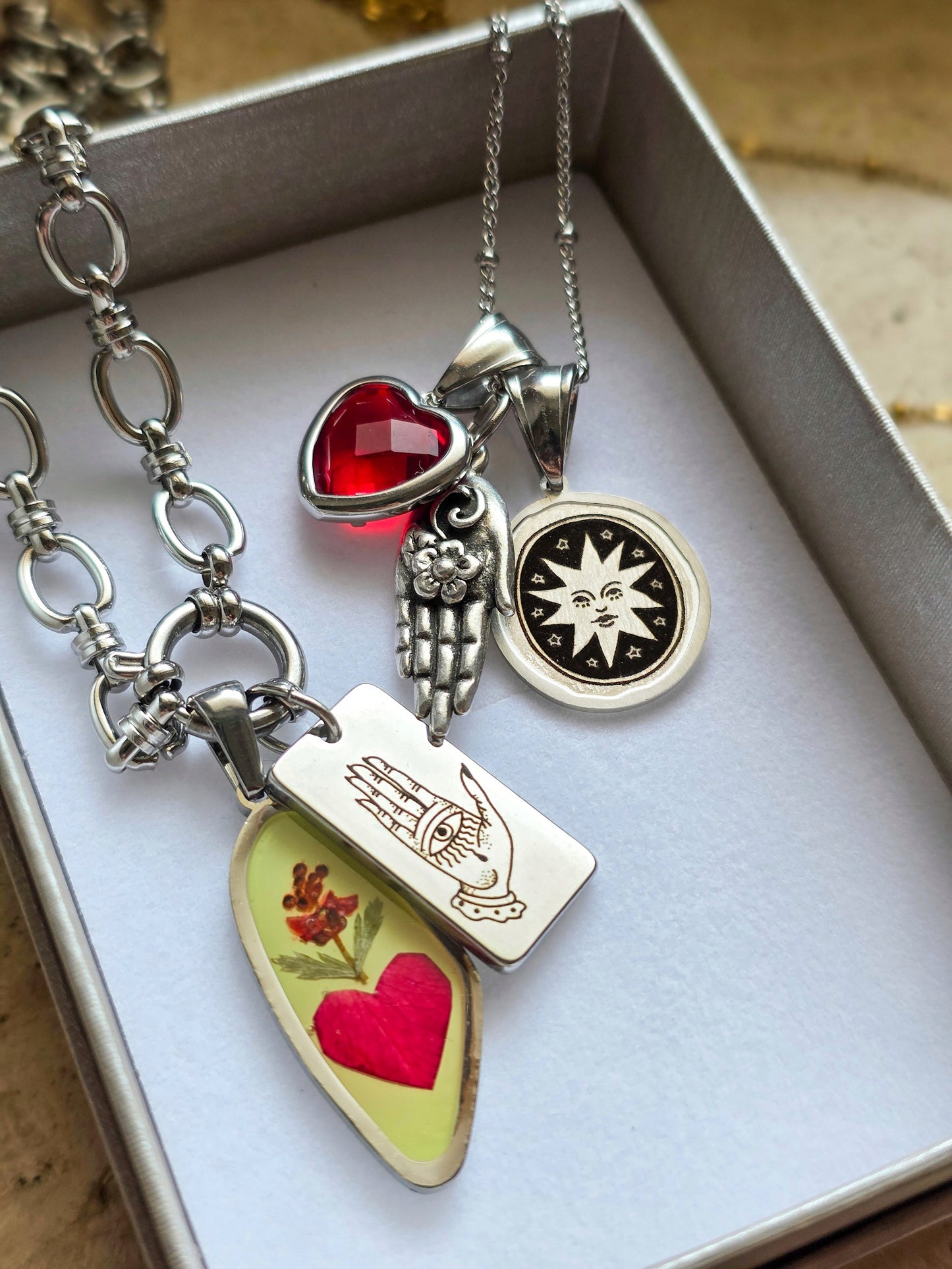 Ruby Heart Charm