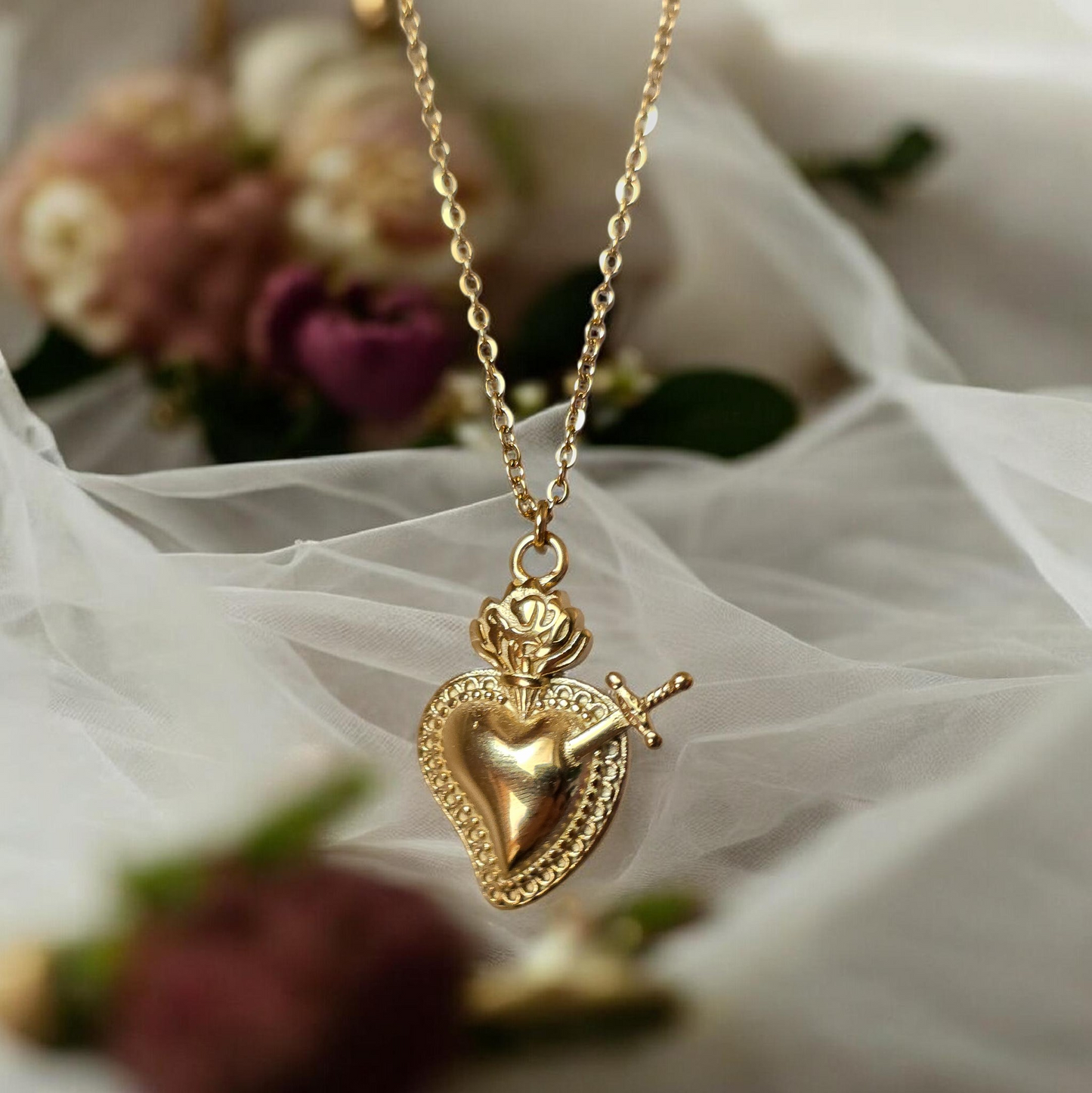 Pierced Heart Necklace