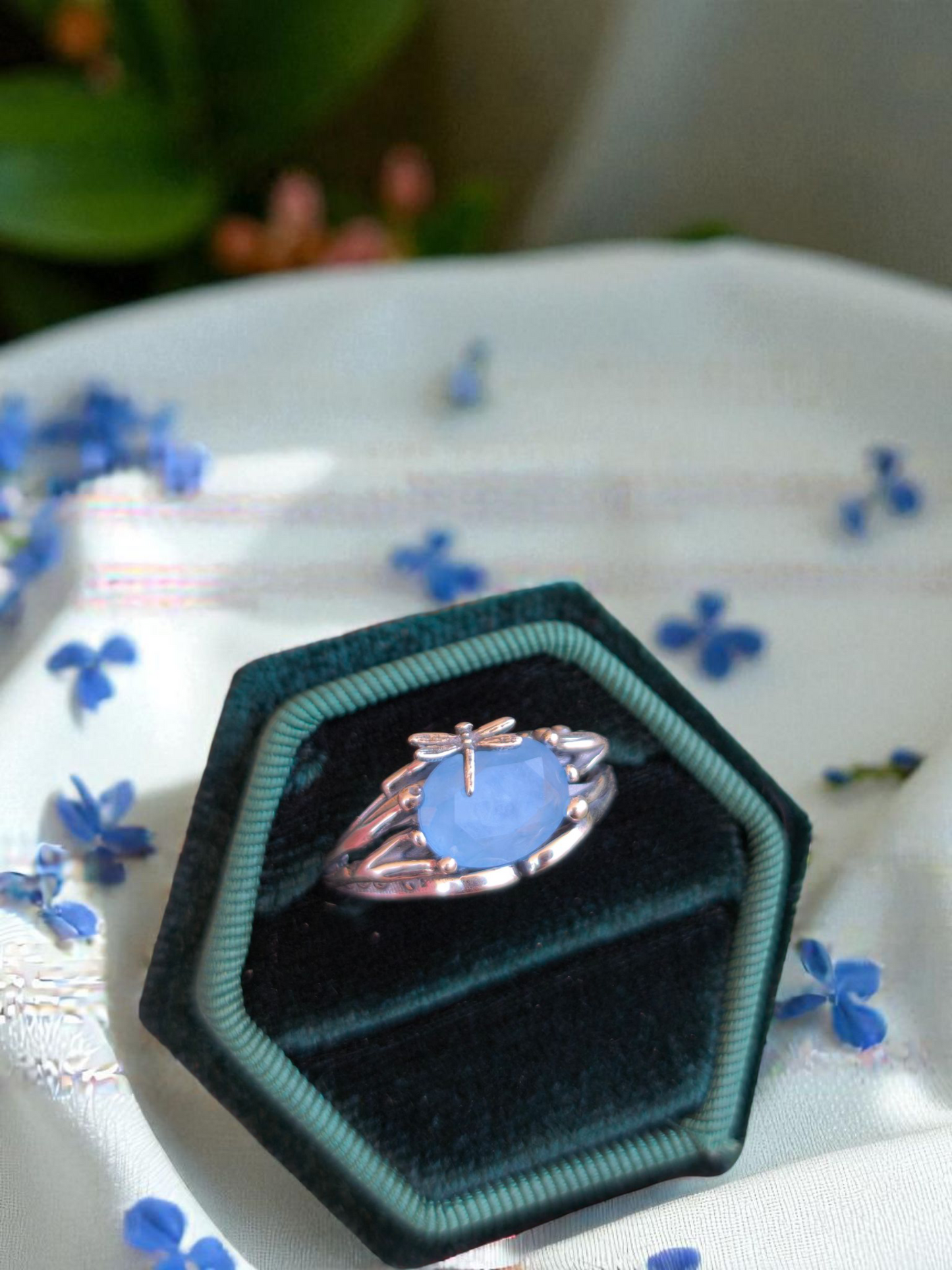 Anello Chloris Acquamarina