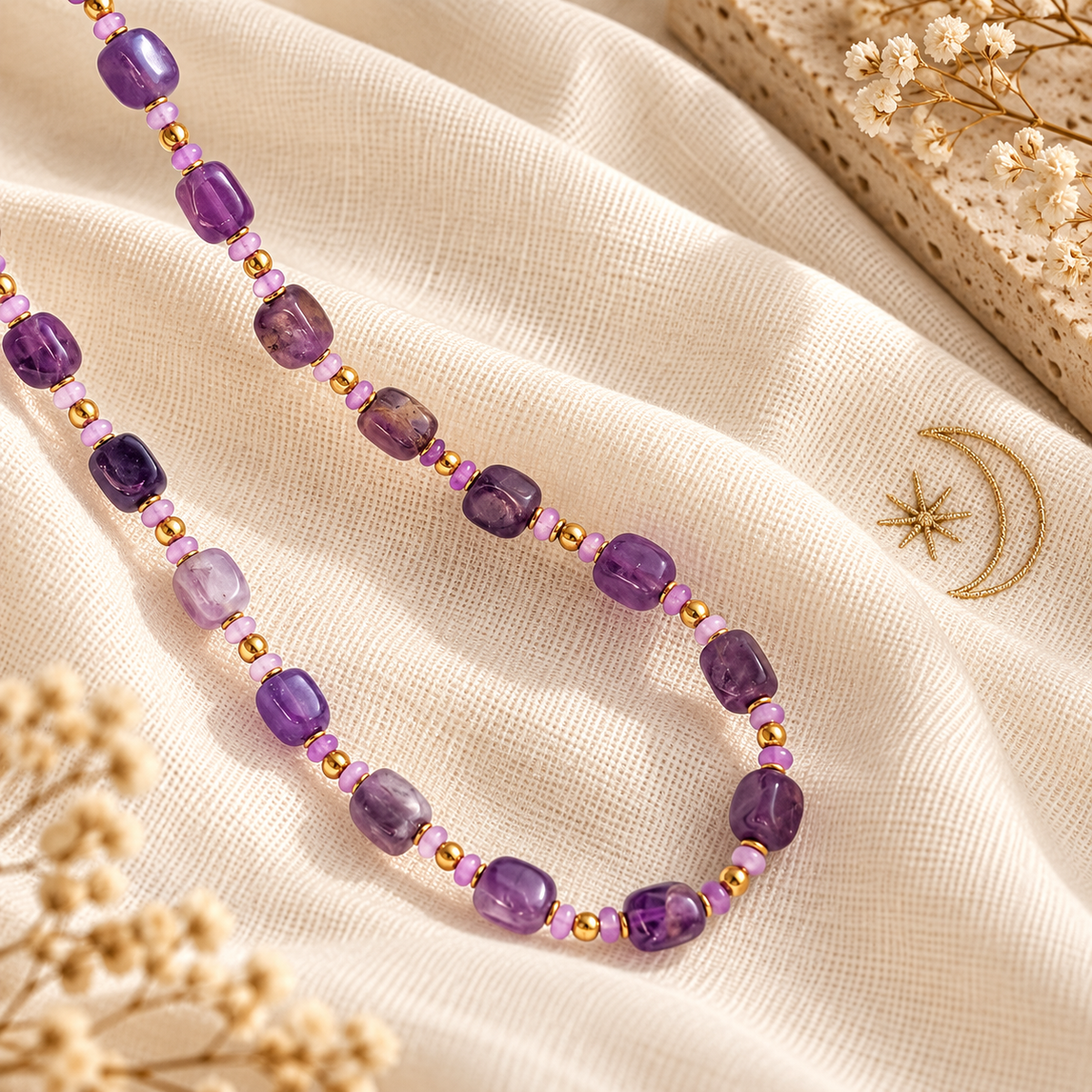 Mother Stone Amethyst Necklace