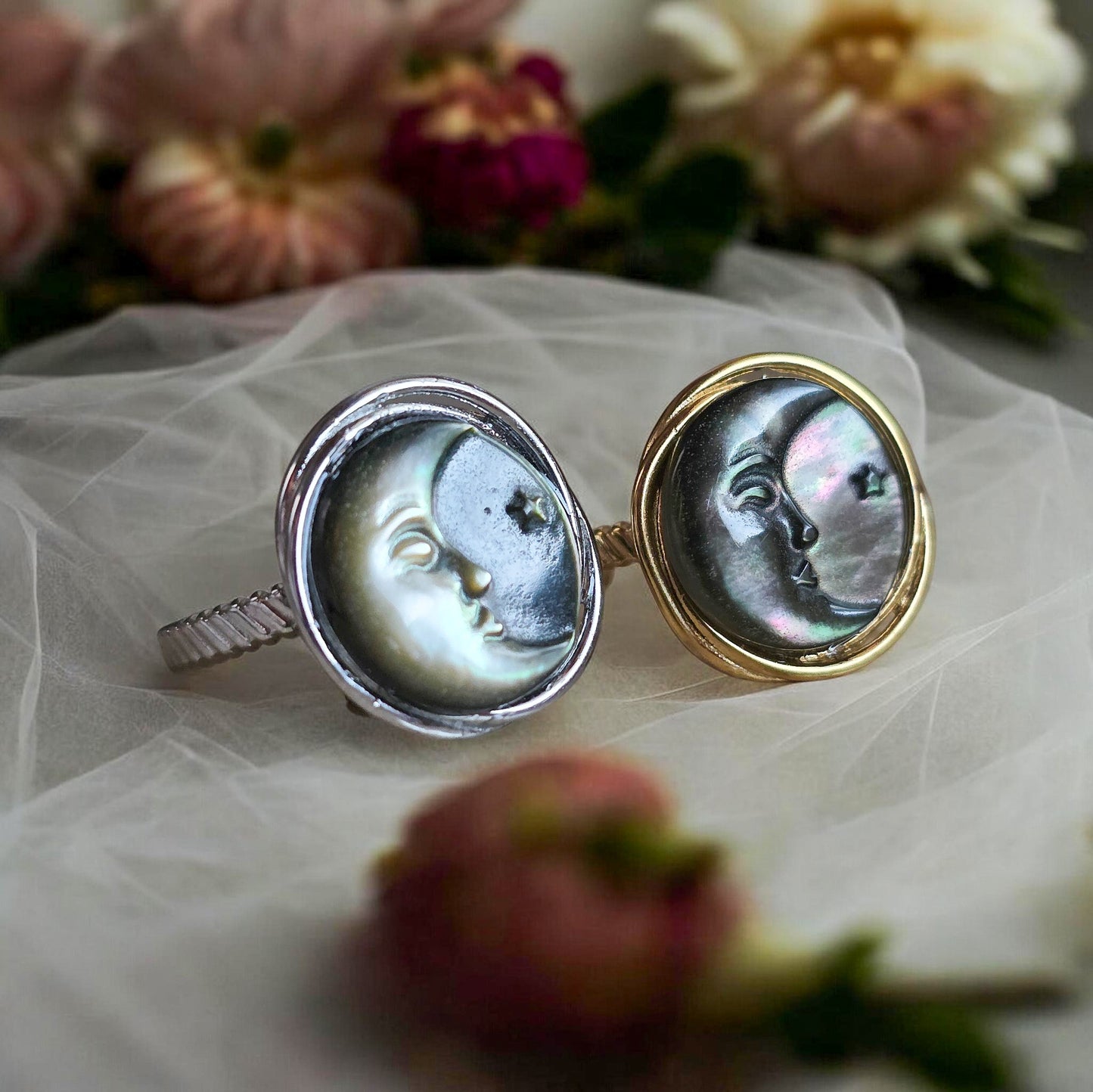 Anello Noctua Obscura Silver (montatura Halo)