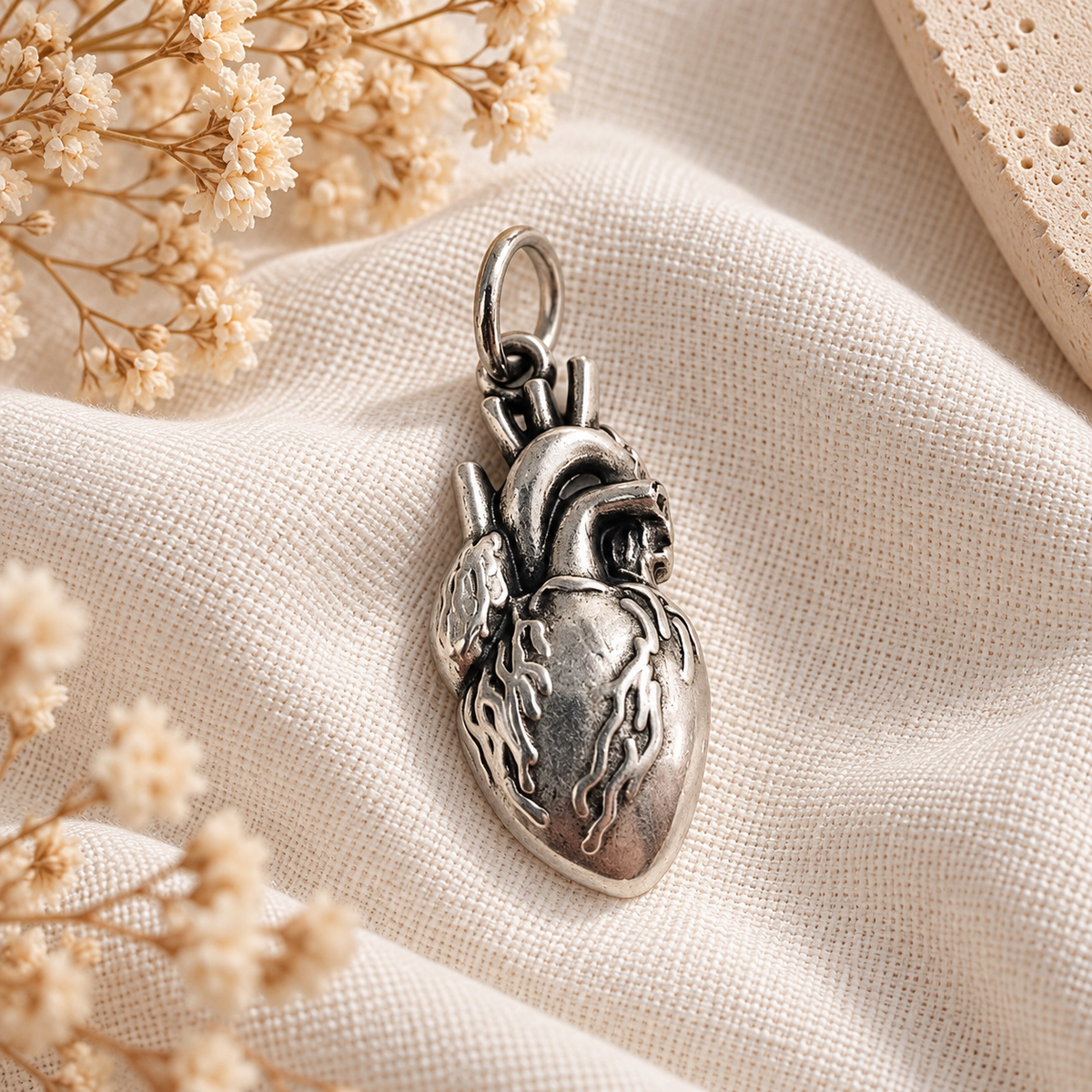 3D Anatomical Heart Charm