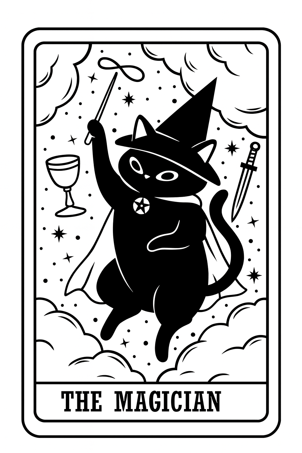 Charm I Gatti del destino - Tarot card